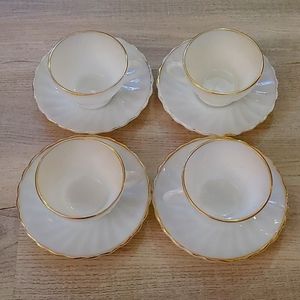 Set of fourvFire_King cup and saucers